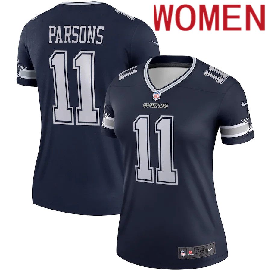 Women Dallas Cowboys #11 Micah Parsons Nike Navy Legend NFL Jersey->women nfl jersey->Women Jersey
